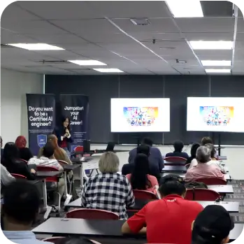 AI training classroom at SG Academy